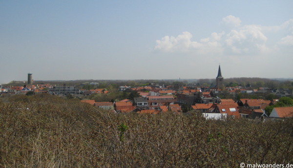 Blick von der Aussichtsdüne auf Domburg