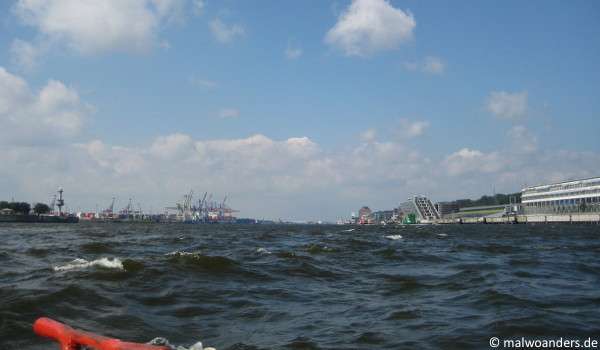Seegang auf der Elbe