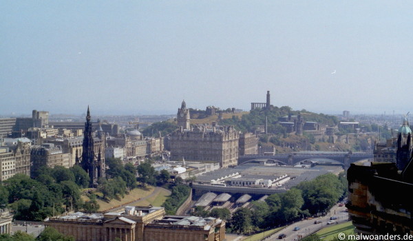 Blick vom Schlossberg auf Edinburgh